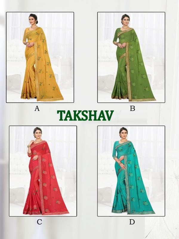 Ronisha Takshav Fancy Wear Silk Saree Collection